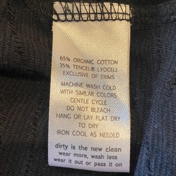 Horny Toad Black Button-Up Cardigan with Scarf Collar. Raised Pattern. Size L. - Picture 10 of 12